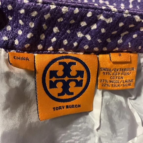 TORY BURCH Alix Pencil Skirt in Purple Stipp‎ - Picture 6 of 8